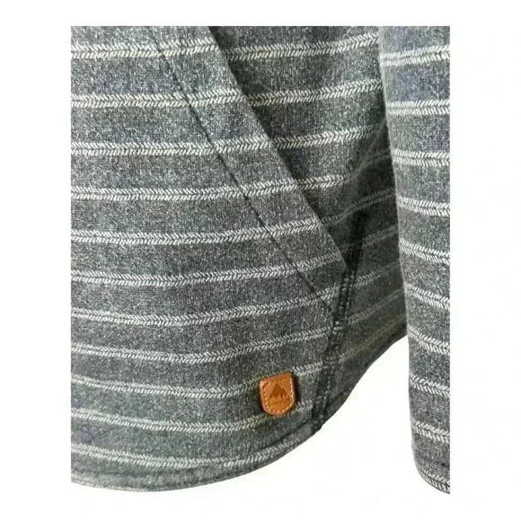 Burton Ellmore Heather Steel Blue Stripe Cowl Neck Pullover Size S - Picture 5 of 8